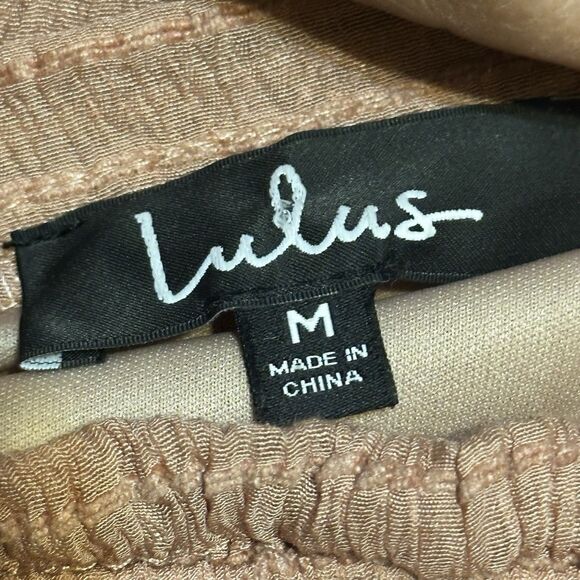 Lulus Women's Long Sleeve Pink Blouse Summer Spring Casual Boho Festival Size M - Picture 3 of 3